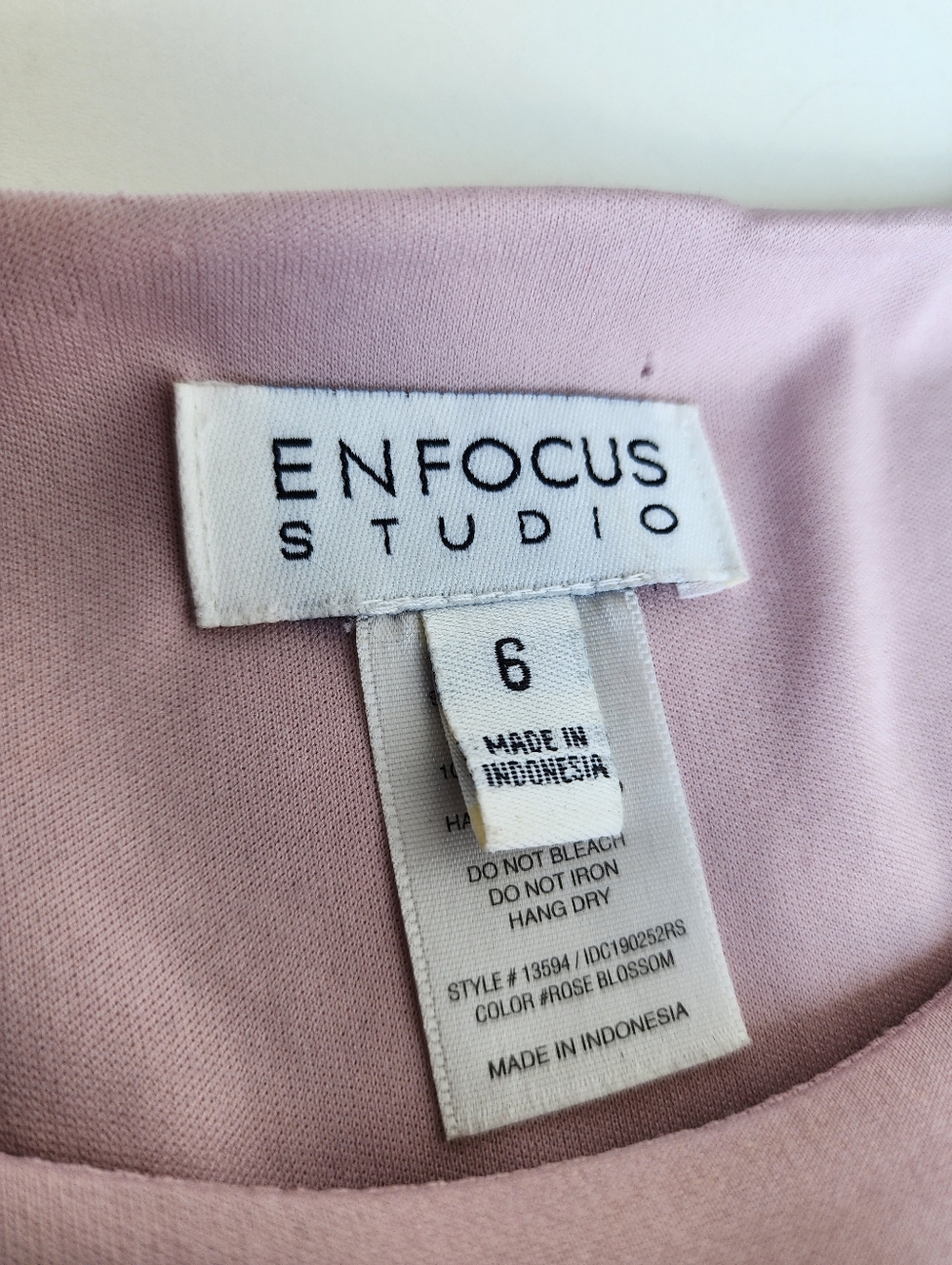 Enfocus Studio Womens Blush Pink Sleeveless Fitted Classic Button Dress 6 - Picture 12 of 14